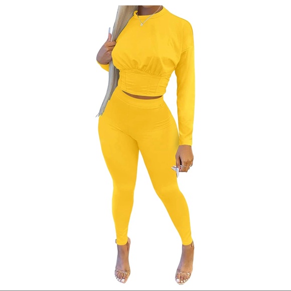 Solid Color 2 Piece Outfits for Women - Picture 1 of 1